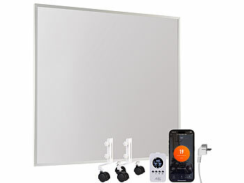 Mobile Infrarot-Heizung: Sichler Smarte Infrarot-Heizung mit Standfuß-Set, 360 W, bis 12 m², App 