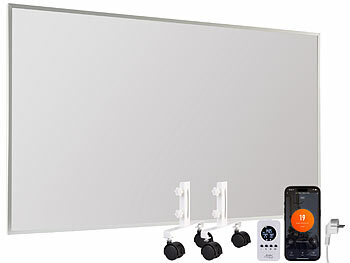 WiFi Infrarotheizung: Sichler Smarte Infrarot-Heizung mit Standfuß-Set, 600 W, bis 20 m²m App