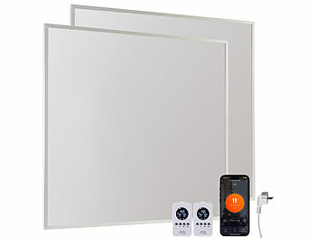 Infrarotheizung App: Sichler 2er-Set smarte WLAN-Infrarot-Heizungen, 360 W, bis 12 m², App 