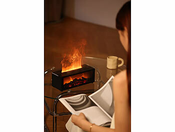 Carlo Milano 4er-Set Aroma-Diffusor-Kamin, 7-farbige Beleuchtung und Flammen-Effekt