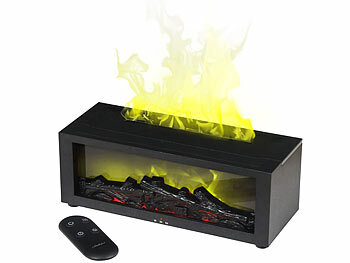 Carlo Milano 4er-Set Aroma-Diffusor-Kamin, 7-farbige Beleuchtung und Flammen-Effekt