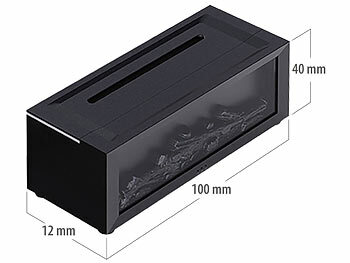 Carlo Milano 4er-Set Aroma-Diffusor-Kamin, 7-farbige Beleuchtung und Flammen-Effekt