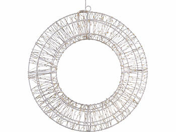 Lunartec 3D-LED-Lichterkranz, Firework-Effekt, 960 LEDs, warmweiß, IP44, 38 cm