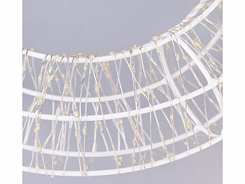 Lunartec 3D-LED-Lichterkranz, Firework-Effekt, 960 LEDs, warmweiß, IP44, 38 cm