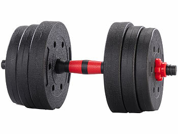 PEARL Sports Hantelset 29 Kg – 2in1 Kurz- & Langhantel, Verstellbar Mit Sternverschlüssen Für Heimtraining