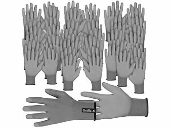 Handschutzhandschuhe: AGT 48 Paar Arbeitshandschuhe, PU-Beschichtet, Größe XL/10 