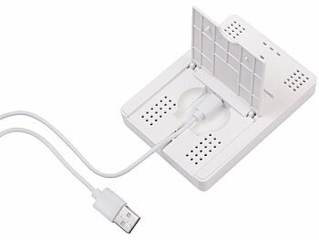 Luminea Home Control WLAN-Temperatur- & Luftfeuchtigkeits-Set mit Display, 3 Sensoren