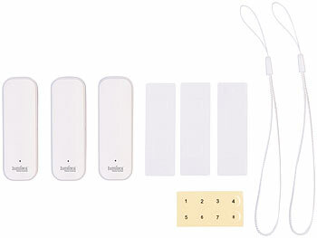 Luminea Home Control WLAN-Temperatur- & Luftfeuchtigkeits-Set mit Display, 3 Sensoren