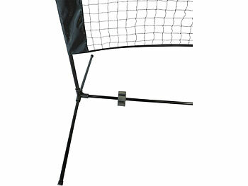 PEARL sports 2er-Set Badminton- & Volleyballnetze mit Gestell, 3m, höhenverstellbar