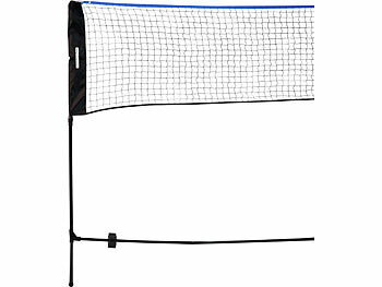 PEARL sports 2er-Set Badminton- & Volleyballnetze mit Gestell, 3m, höhenverstellbar