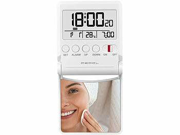 klappbare Reise-Funkwecker mit Thermometer und Datumsanzeige 