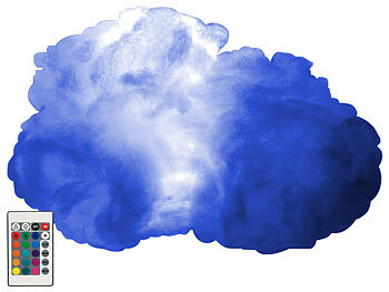 Luminea 2er-Set farbwechselnde DIY-Wolken-Leuchten, 2eRGB-LEDs & Fernbedienung 