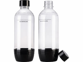 Rosenstein & Söhne Soda-Wassersprudler mit 5 1-Liter-Flaschen, Soda-Stream-kompatibel 