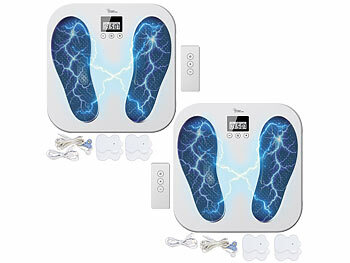 Muskelkrampf Behandlung: newgen medicals 2er-Set medizinische EMS- und TENS-Durchblutungsstimulatoren, Akku 