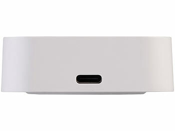 Luminea Home Control 5er-Set Temperatur- & Feuchtigkeitssensoren, WLAN-Gateway, App, IP65 