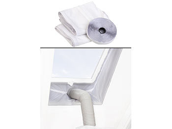 Fensterabdichtung: Sichler Abluft-Dachfensterabdichtung für mobile Klimageräte, Montage-Klettband