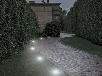 20LED Solarlampe Bodenstrahler Gartenlicht Leuchte Bodeneinbau Außen-Beleuchtung 