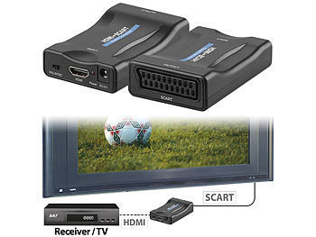 HDMI Konverter: auvisio HDMI-auf-SCART-Adapter mit USB-Stromversorgung