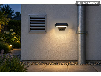 Luminea Licht ohne Strom: Kabelloser Solar-LED-Außenstrahler, PIR-Bewegungsmelder, 800 lm, IP44 (Aussenlampe mit Bewegungsmelder)