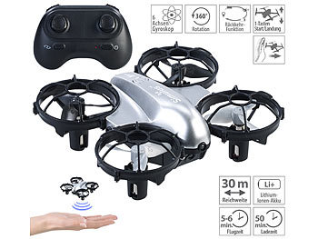 Multidrohne: Simulus Mini-Quadrocopter, Fernbedienung, Gesten-Steuerung, Hindernis-Sensoren