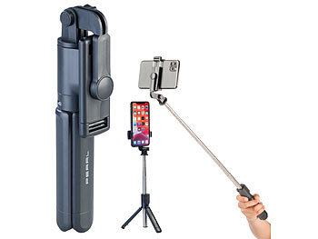 Kleine Mini-Stativ Selfie Stick Grip Ständer Halter für Kamera Handy schwarz WH 
