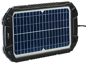 revolt Solar-Ladegerät für Auto-Batterien, Pkw, Wohnmobil, 12 Volt, 10 Watt