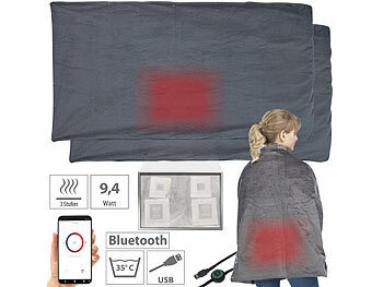 smarte Decke: Wilson Gabor 2er-Set Decke mit IR-Heizelement, Bluetooth, App, bis 65 °C, 180x100cm