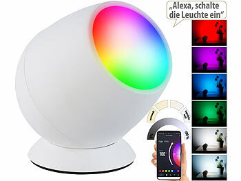 Luminea Home Control Smarte WLAN-Stimmungsleuchte, RGB-CCT-LEDs, 210 lm, Versandrückläufer