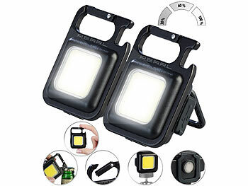 PEARL LED Taschenlampe: 2er-Set Multifunktions-Arbeitsleuchte, 5W COB-LED,  500lm, Akku (Magnet Arbeitsleuchte)