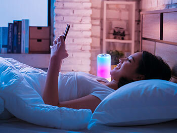 Luminea Home Control Smarte Stimmungsleuchte mit RGB-IC-LEDs, 15 Modi, WLAN, App, weiß