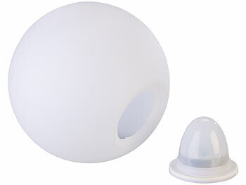 Lunartec 2er-Set Akku-Leuchtkugeln für innen und außen, Ø20 cm, IP54, RGBW-LED