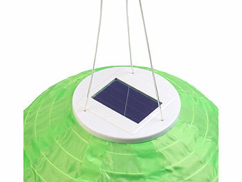 Lunartec 16er-Set Solar-LED-Lampions, Dämmerungssensor, IP44, Ø 30 cm, bunt