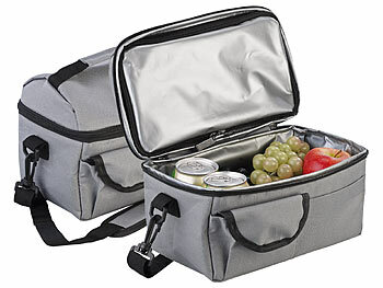 PEARL Kühltasche faltbar klein: 2er-Set Falt-Mini-Kühltaschen, isoliert,  wasserdicht, auslaufsicher (Lunchbox-Tasche)