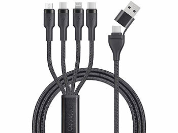 [i!] Cavo Micro USB In Nylon 2 Metri, Connettori A 90° - Ricarica Rapida 2.4A, Resistente E Robusto, Per Smartphone, Tablet, PS4, Nero
