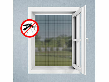 infactory 2er-Set Fenster-Fliegengitter, Magnetleisten, 130x150cm, weiß