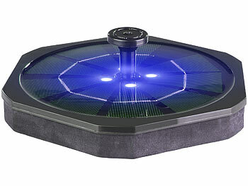 Royal Gardineer LED-Solar-Springbrunnen, 2 W, 4 RGB-LEDs, 1.200 mAh, 5 Düsen