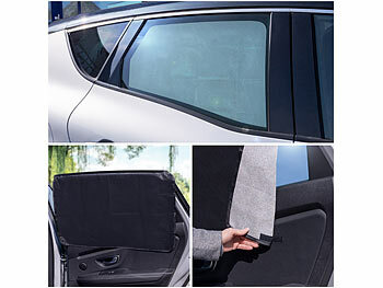 Lescars 2er-Set Universal-Auto-Sonnenschutz, mit Magnet-Fixierung & UV-Schutz