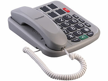 simvalley Senioren-Notruf-Telefon, Funk-SOS-Taster & zusätzliches SOS-Armband
