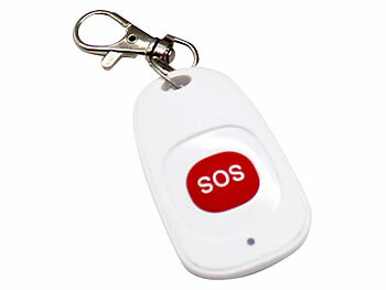 simvalley Senioren-Notruf-Telefon, Funk-SOS-Taster & zusätzliches SOS-Armband