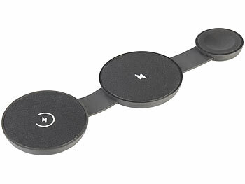 Callstel 3in1-Ladegerät für iPhone, AirPods und Apple Watch, MagSafe, schwarz