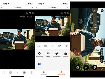 Somikon WLAN-Full-HD-Video-Gegensprechanlage mit 17,8-cm-Touchscreen (7"), App