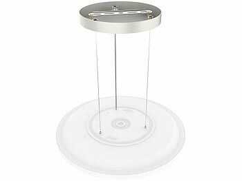 LED-Deckenleuchte rund: Luminea Decken-Hängehalterung für Leuchten SPL-240.app & SPL-230, bis 120 cm
