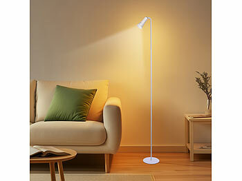 Lunartec Magnetischer Bodenständer für 3in1 Akku-Lampe, 150 cm, weiß 