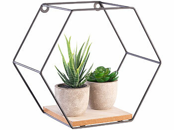 Aufbewahrung Wandboard Wand Metall Hexagon Wohnzimmer Lagerung Home modern montiert