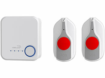 CASAcontrol Smartes SOS-Notrufknopf-Set für Senioren, 2x Sender, 1x Empfänger, App