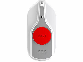 CASAcontrol SOS-Notrufknopf-Set für Senioren, 8x Sender, 1x Empfänger, 110dB, IP44