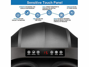 newgen medicals Shiatsu-Fußmassagegerät, 9 Stärken, Wärme, 3 Vibrationsmodi, Timer