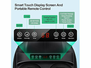 newgen medicals Shiatsu-Fußmassagegerät, 9 Stärken, Wärme, 3 Vibrationsmodi, Timer