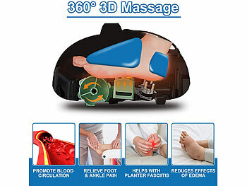 newgen medicals Shiatsu-Fußmassagegerät, 9 Stärken, Wärme, 3 Vibrationsmodi, Timer