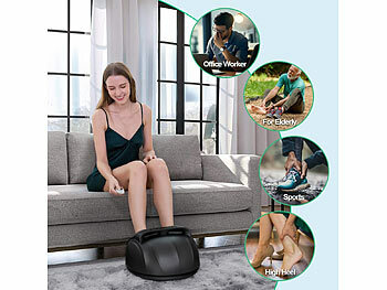 newgen medicals Shiatsu-Fußmassagegerät, 9 Stärken, Wärme, 3 Vibrationsmodi, Timer